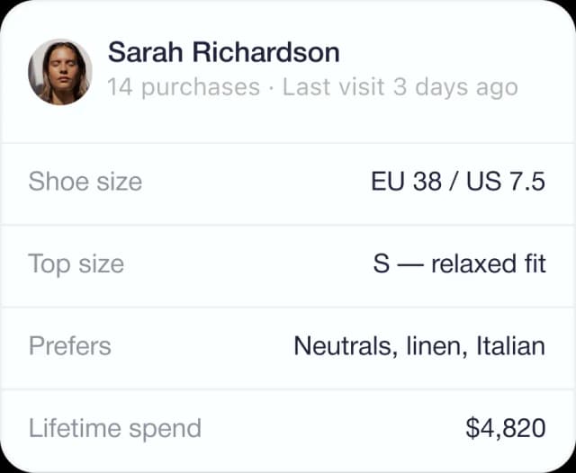 Customer Screenshot