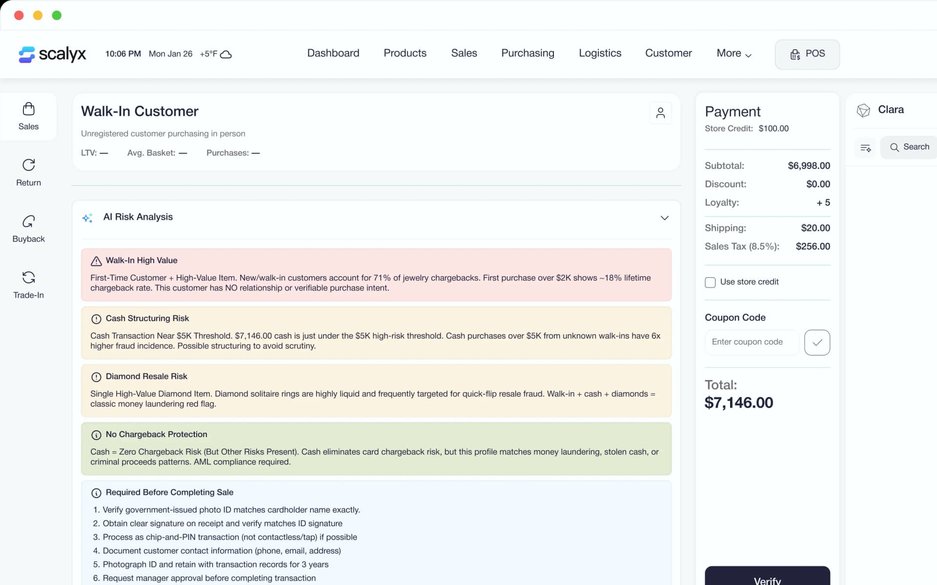 Sales Screenshot