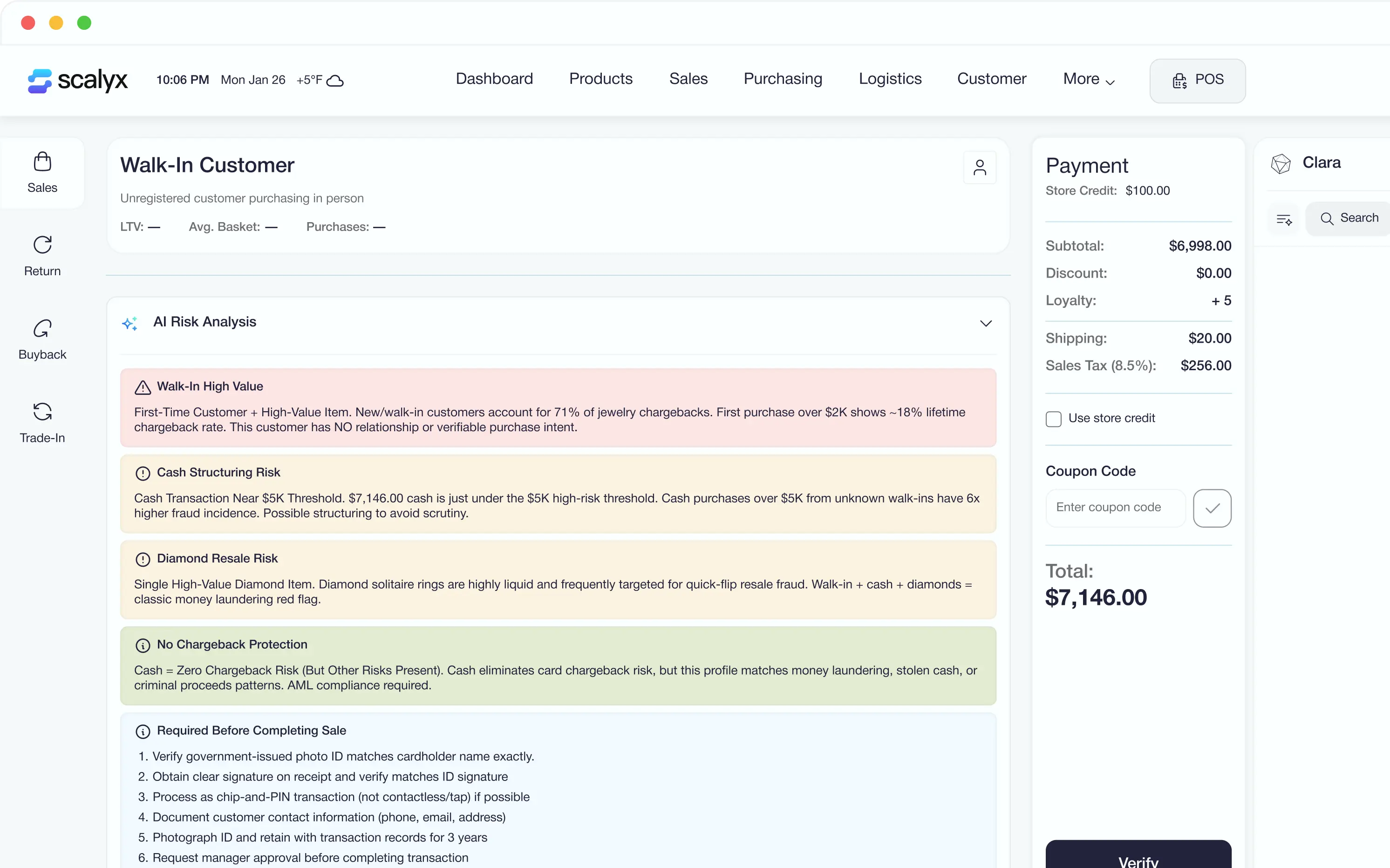 Sales Screenshot