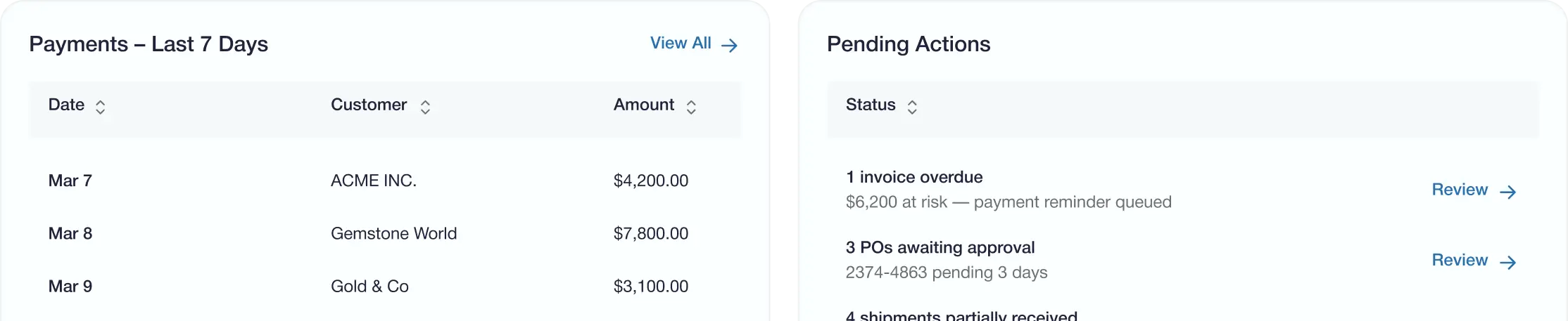 Payments Screenshot